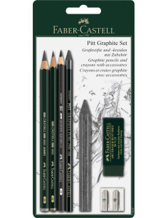 FC112997,Blister 7 piese pitt grafit faber-castell