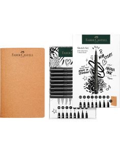 FC267102,Pitt artist pen set sketching 8 bucati + sketchbook faber-castell 2