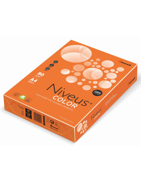 NI180098725,Hartie copiator a4 portocaliu intens 80g 500/top or43 niveus
