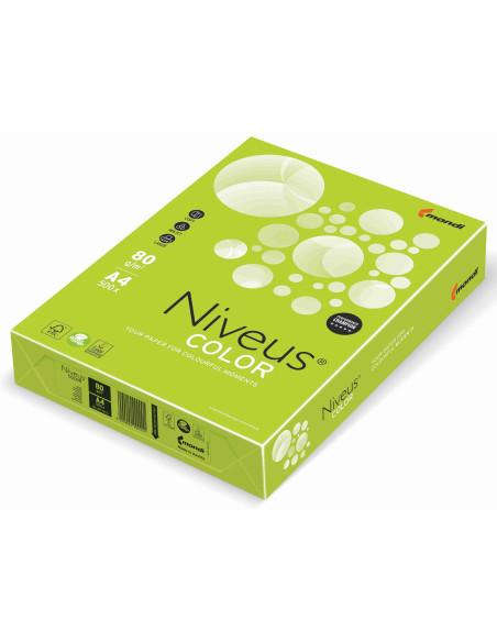 NI180098738,Hartie copiator a4 verde lime intens 80g 500/top lg46 niveus