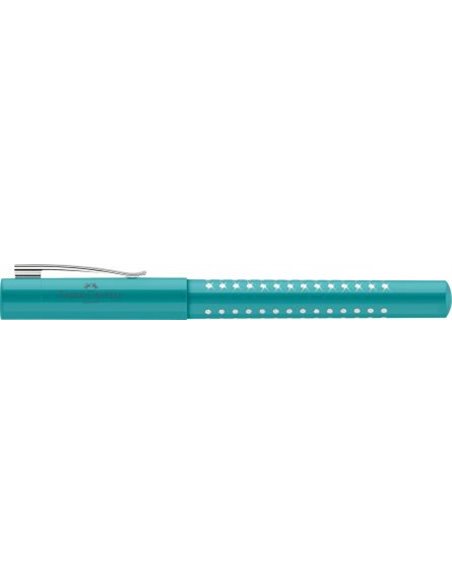 FC140876,Stilou sparkle FABER-CASTELL, penita M, Turcoaz ocean metalic
