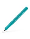 FC140879,Stilou sparkle FABER-CASTELL, penita F, Turcoaz ocean metalic