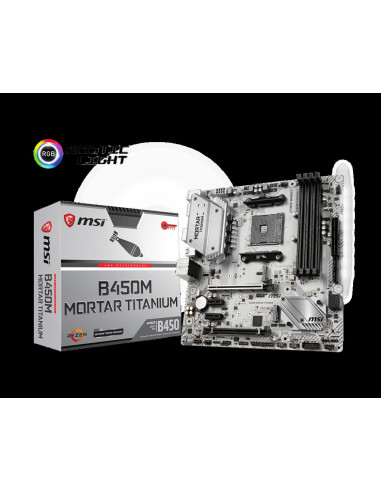 Placa de baza MSI B450M MORTAR TITANIUM, Socket AM4,B450M