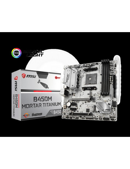 Placa de baza MSI B450M MORTAR TITANIUM, Socket AM4,B450M