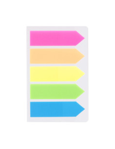 DLEA10602,Index adeziv plastic DELI sageata 12*43mm 5 culori 20 file 2