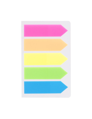 DLEA10602,Index adeziv plastic DELI sageata 12*43mm 5 culori 20 file
