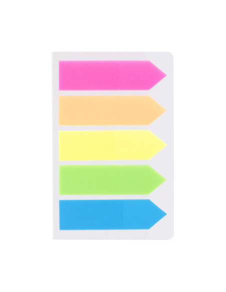 DLEA10602,Index adeziv plastic DELI sageata 12*43mm 5 culori 20 file