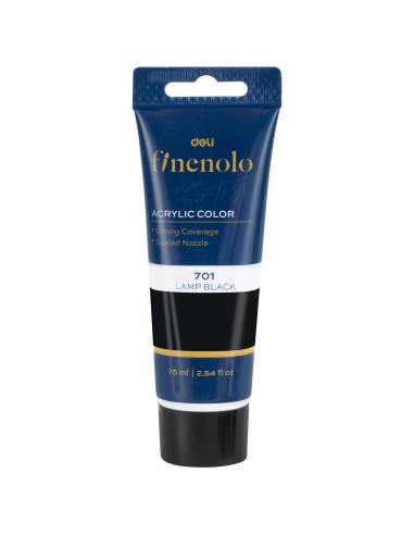 DLEC75-BK,Culori acrilice DELI 75ml, Negru