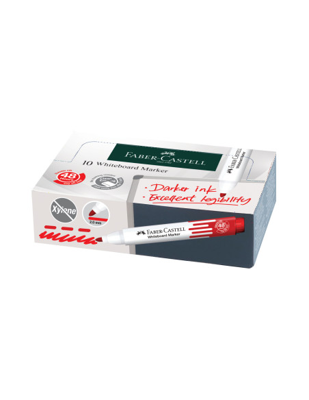 FC254021,Marker whiteboard w20 FABER-CASTELL, Rosu FC254021,Marker whiteboard w20 FABER-CASTELL, Rosu