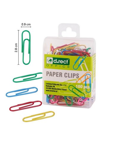 007129,Agrafe color D.Rect 28mm 100buc./set, 007129