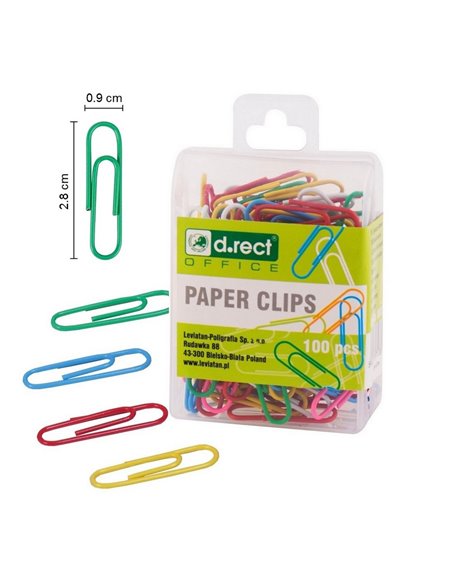 007129,Agrafe color D.Rect 28mm 100buc./set, 007129