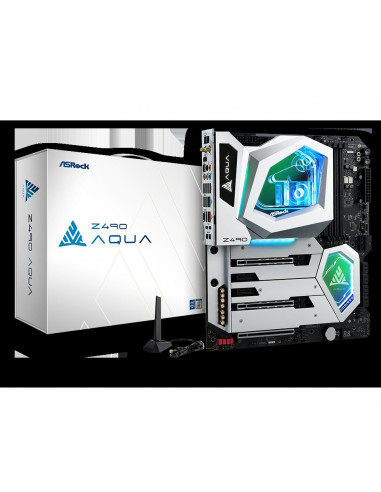 Placa de baza AsRock Z490 Aqua Socket LGA 1200,Z490 AQUA