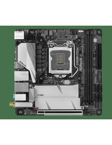 Placa de baza AsRock Z490M-ITX/AC Socket LGA 1200,Z490M-ITX/AC