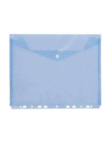 110545,Mapa plastic cu capsa si perforatii A4 D.RECT, Albastru transparent