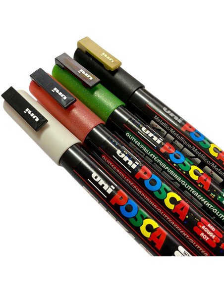 M1505/2,Marker UNI-POSCA PC-3M, 0.9-1.3 mm, set 4 culori (sx1) - M1505/2
