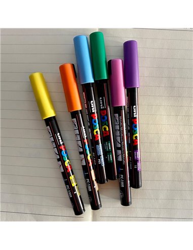 POS8,Set 6 Markere UNI-POSCA PC-1MR, 0.7 mm, POS8