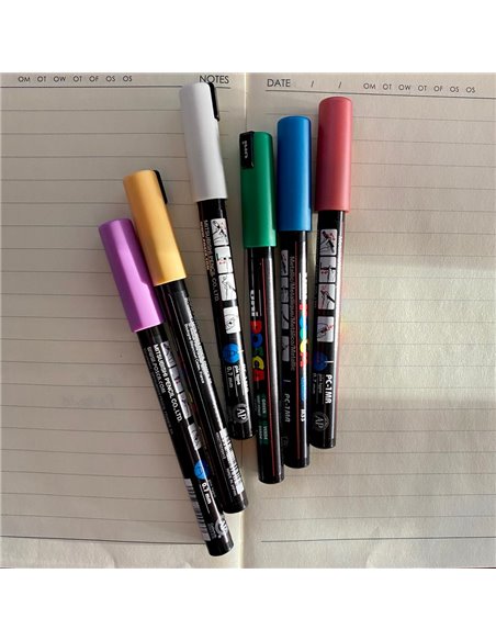 POS7,Set 6 Markere UNI-POSCA PC-1MR, 0.7 mm, POS7
