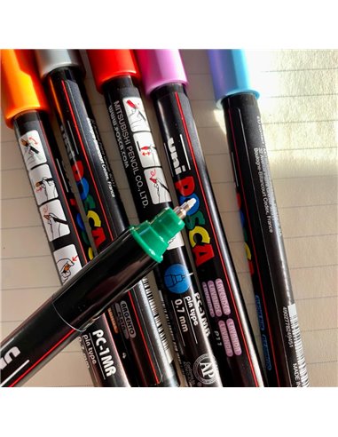 POS6,Set 6 Markere UNI-POSCA PC-1MR, 0.7 mm, POS6