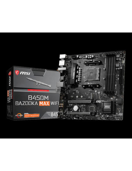 Placa de baza MSI B450M BAZOOKA MAX WIFI, Socket AM4,B450M