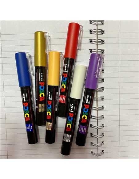 POS4,Set 6 Markere UNI-POSCA PC-1M, 0.7 mm, POS4
