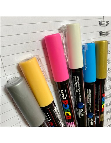 POS3,Set 6 Markere UNI-POSCA PC-1M, 0.7 mm, POS3
