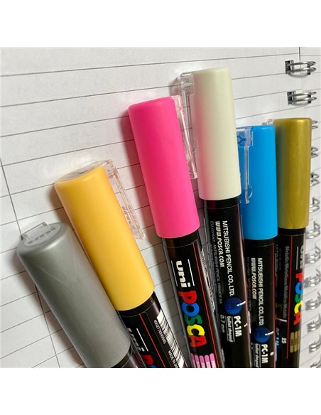 POS3,Set 6 Markere UNI-POSCA PC-1M, 0.7 mm, POS3
