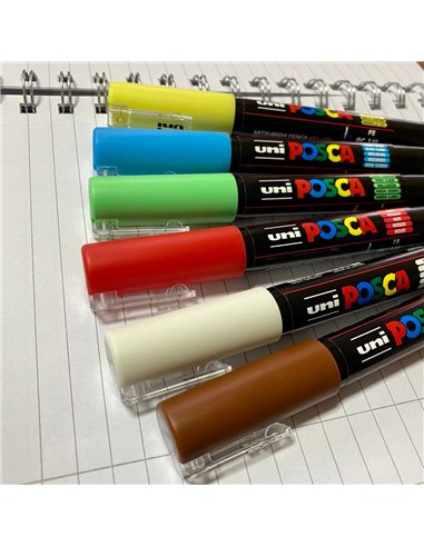 POS1,Set 6 Markere UNI-POSCA PC-1M, 0.7 mm, POS1