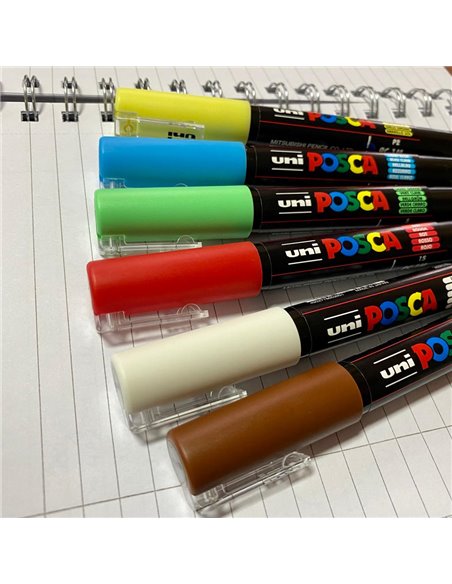 POS1,Set 6 Markere UNI-POSCA PC-1M, 0.7 mm, POS1