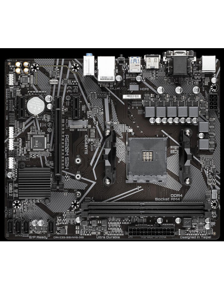 Placa de baza Gigabyte A520M DS3H, Socket AM4,A520M DS3H