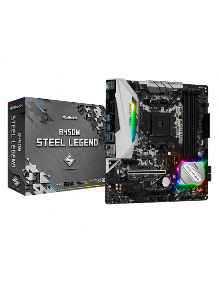 Placa de baza ASRock B450M STEEL LEGEND, Socket AM4,B450M STEEL