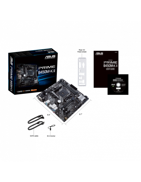 Placa de baza Asus PRIME B450M-K II, Socket AM4,PRIME B450M-K II Placa de baza Asus PRIME B450M-K II, Socket AM4,PRIME B450M-K II