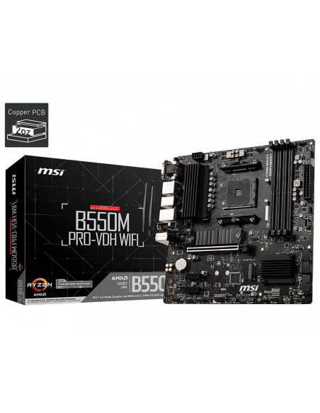 Placa de baza MSI B550M PRO-VDH WIFI, Socket AM4,B550M PRO-VDH Placa de baza MSI B550M PRO-VDH WIFI, Socket AM4,B550M PRO-VDH
