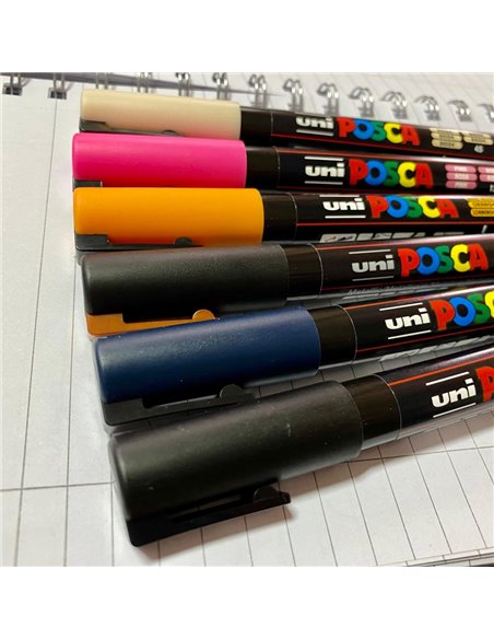POS13,Set 6 Markere UNI-POSCA PC-3M, 0.9-1.3 mm, POS13