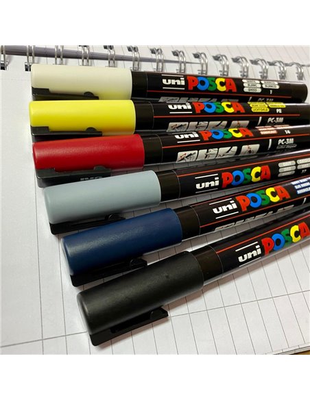 POS14,Set 6 Markere UNI-POSCA PC-3M, 0.9-1.3 mm, POS14
