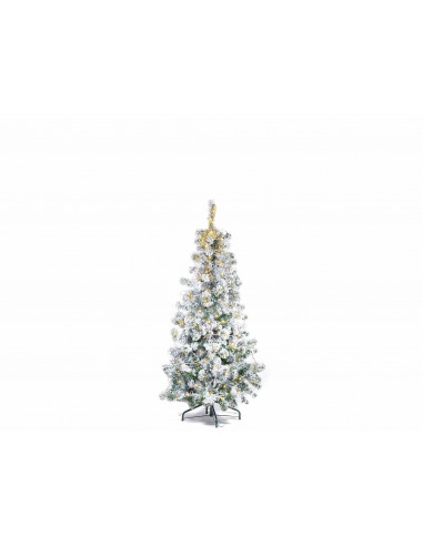 Brad de Craciun Monte Bianco, cu Zapada, 1.5 m, 240 leduri