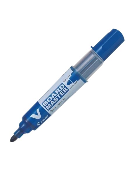 Pachet Begreen VBoard, 10 markere + 10 rezerve, varf rotund, Pilot, Albastru