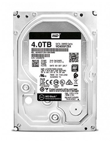 HDD SATA 4TB 7200RPM 6GB/S/256MB BLACK WD4005FZBX WDC,WD4005FZBX