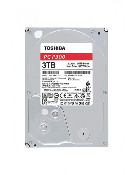 HDD Toshiba P300, 3TB, 7200RPM, SATA III,HDWD130UZSVA