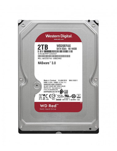 HDD SATA 2TB 6GB/S 256MB/RED WD20EFAX WDC,WD20EFAX
