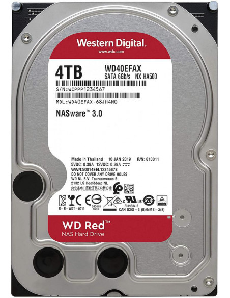 HDD SATA 4TB 6GB/S 256MB/RED WD40EFAX WDC,WD40EFAX