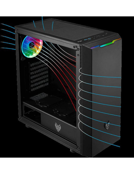 Carcasa FSP, CMT 350, Mid Tower, ATX, fara sursa, black,CMT 350
