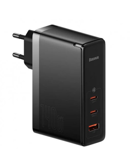 CCGP100201,INCARCATOR retea Baseus GaN5 Pro, Quick Charge 140W, 1 x USB, 2 x USB Type-C, include cablu USB Type-C la USB Type-C 