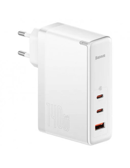 CCGP100202,INCARCATOR retea Baseus GaN5 Pro, Quick Charge 140W, 1 x USB, 2 x USB Type-C, include cablu USB Type-C la USB Type-C 