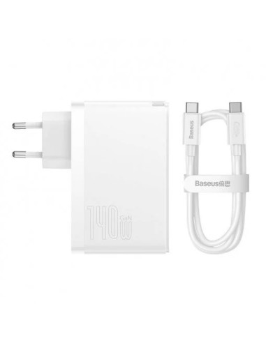 CCGP100202,INCARCATOR retea Baseus GaN5 Pro, Quick Charge 140W, 1 x USB, 2 x USB Type-C, include cablu USB Type-C la USB Type-C 