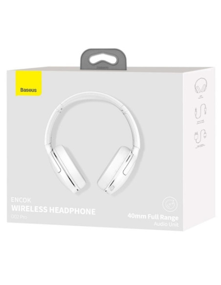 NGTD010302,Casti cu microfon Baseus Encok D02 PRO, Bluetooth, Alb
