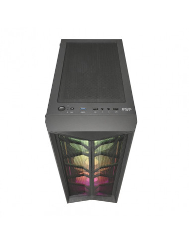 Carcasa FSP CMT211A RGB TG Mid-Tower, black,CMT211A