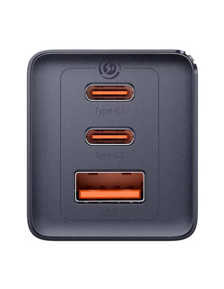P10110812827-Z1,Incarcator retea Baseus GaN5 Pro, 2x USB-C, 1x USB-A, Gri