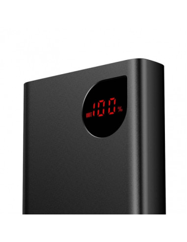 PPAD070101,Baterie portabila Baseus Adaman Metal, 20000mAh, 2x USB-A, 1x USB-C, 1x Lightning, Negru