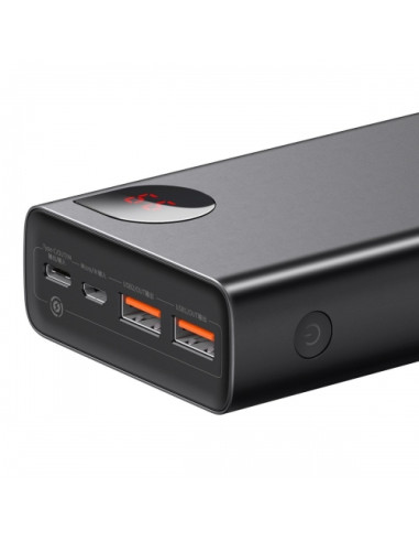 PPIMDA-D01,Baterie portabila Baseus Adaman Metal, 20000mAh, 2x USB-A, 1x USB-C, Negru