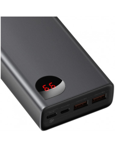 PPIMDA-D01,Baterie portabila Baseus Adaman Metal, 20000mAh, 2x USB-A, 1x USB-C, Negru